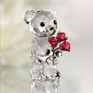 Swarovski Crystal Bear Red Roses